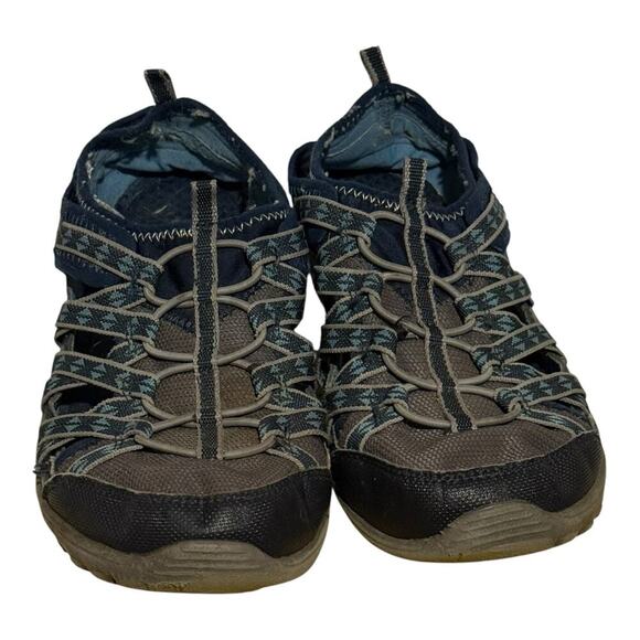 Skechers Reggae Blue Gray Aztec Strap Sport Sandals Women's Size 8 Comfort - Picture 4 of 8